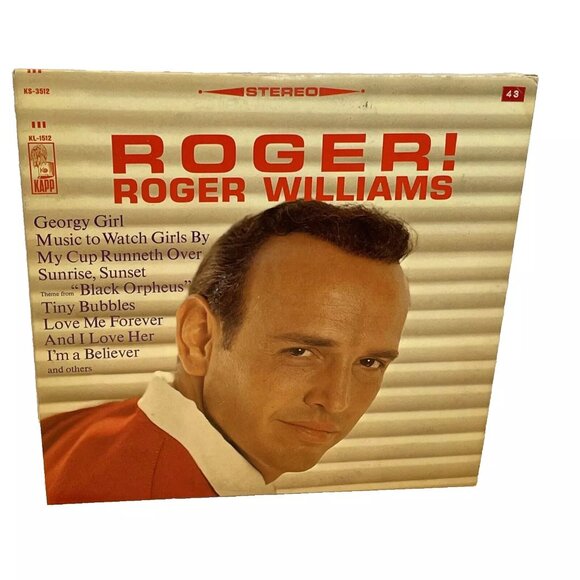 Roger Williams Roger! (Vinyl, 1967) Kapp Records KS-3512 Good+ Record LP - Picture 1 of 12